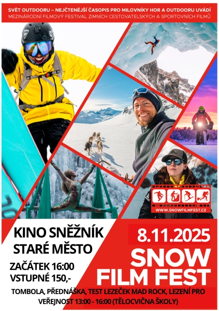 Aktuality - Snow film fest ve Starém Městě 2025
