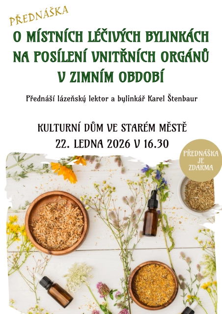 Aktuality - Přednáška: O místních léčivých bylinkách v&nbsp;zimním období