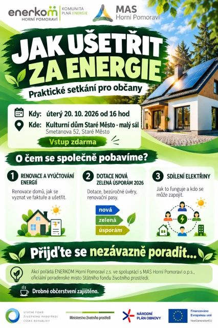 Aktuality - Jak ušetřit za energie – praktické setkání pro občany